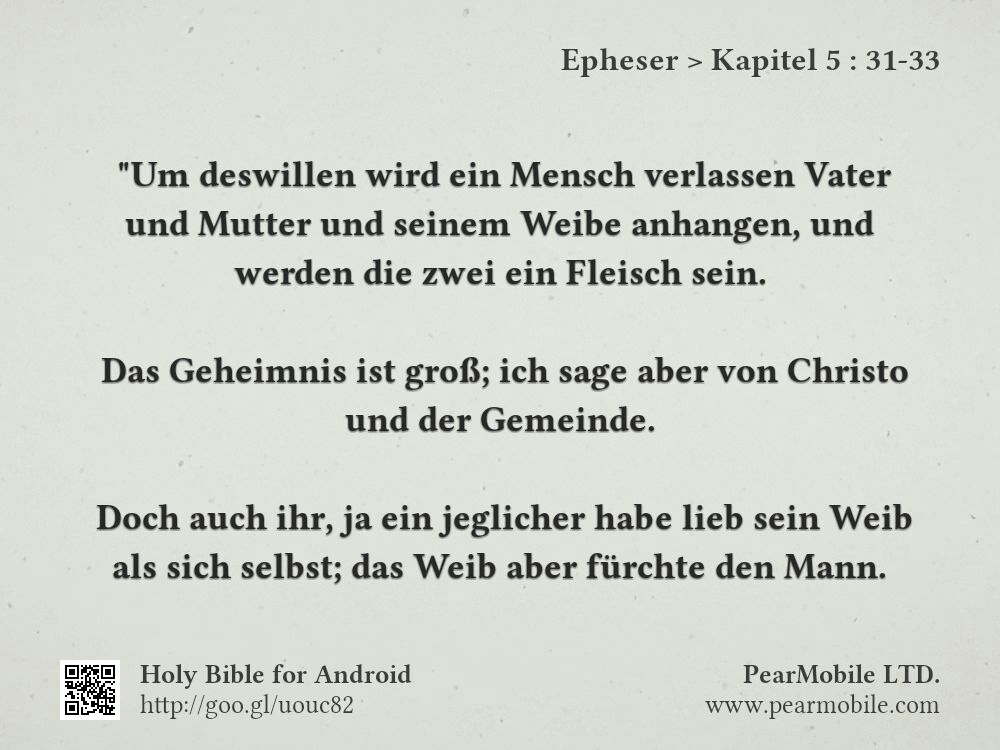 Epheser, Kapitel 5:31-33